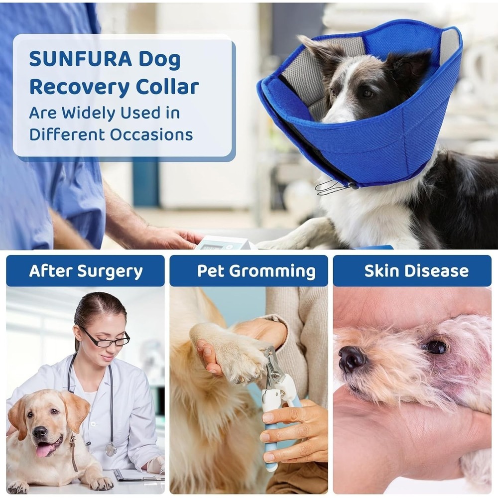 Dog Cone - Soft Cone for Dogs to Stop Licking, Pet E-Collar Alternative After SM - Picture 5 of 5